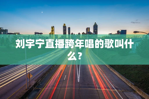 刘宇宁直播跨年唱的歌叫什么？