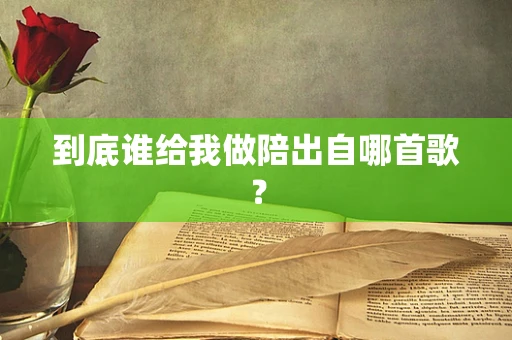 到底谁给我做陪出自哪首歌？
