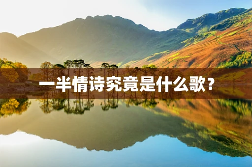 一半情诗究竟是什么歌？