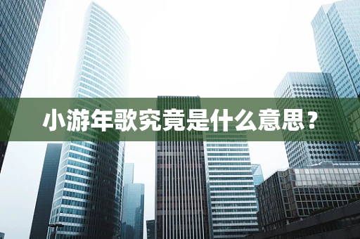 小游年歌究竟是什么意思？