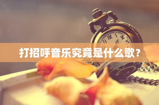 打招呼音乐究竟是什么歌？