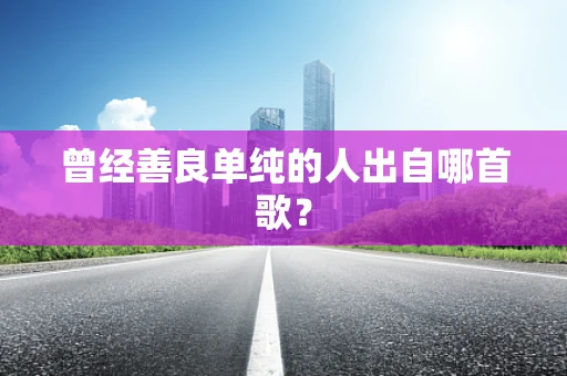 曾经善良单纯的人出自哪首歌？
