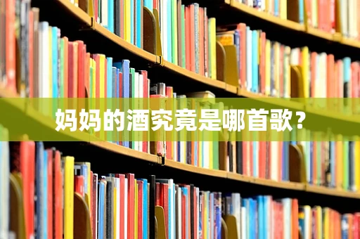 妈妈的酒究竟是哪首歌？