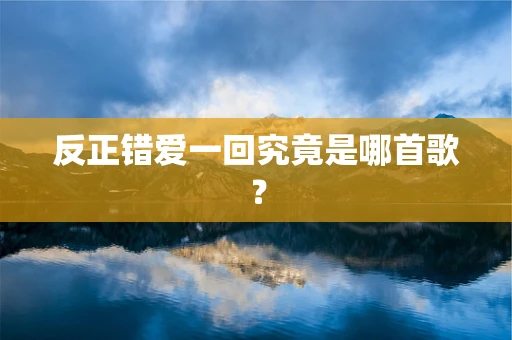 反正错爱一回究竟是哪首歌？