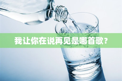 我让你在说再见是哪首歌？