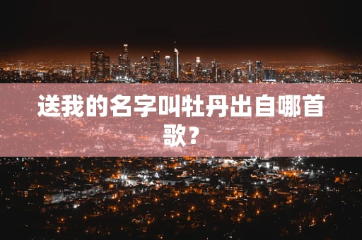 送我的名字叫牡丹出自哪首歌？