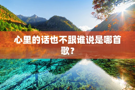 心里的话也不跟谁说是哪首歌？