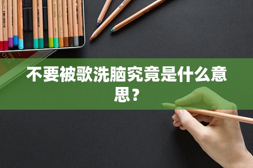 不要被歌洗脑究竟是什么意思？