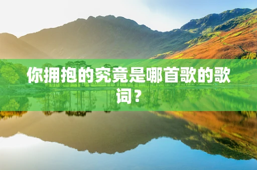 你拥抱的究竟是哪首歌的歌词？