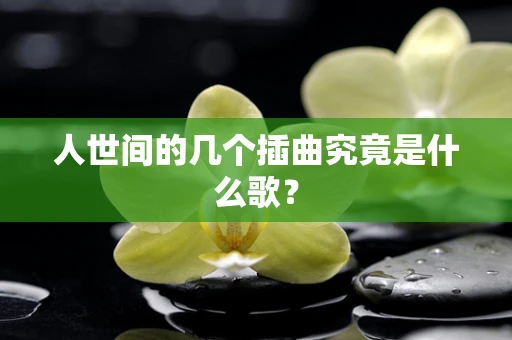 人世间的几个插曲究竟是什么歌？