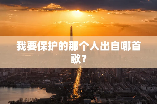 我要保护的那个人出自哪首歌？