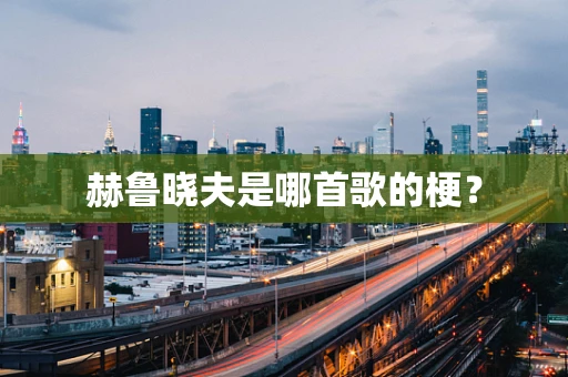 赫鲁晓夫是哪首歌的梗？