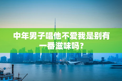 中年男子唱他不爱我是别有一番滋味吗？