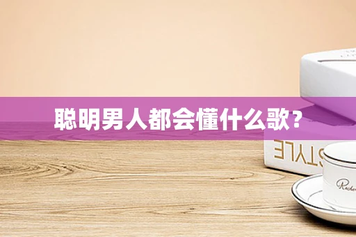 聪明男人都会懂什么歌？