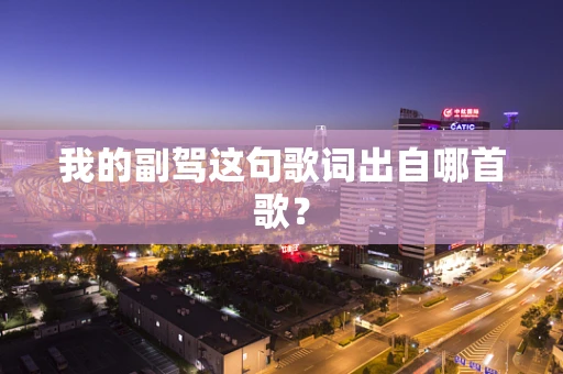 我的副驾这句歌词出自哪首歌？