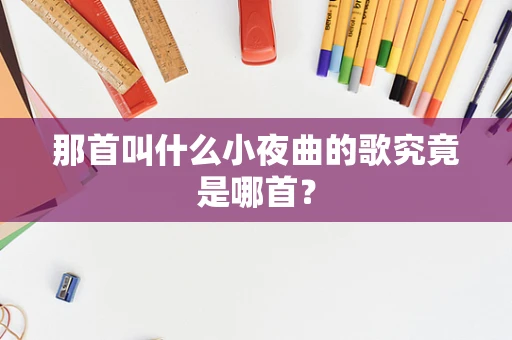 那首叫什么小夜曲的歌究竟是哪首？