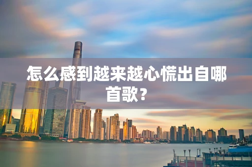怎么感到越来越心慌出自哪首歌？