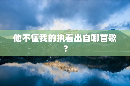 他不懂我的执着出自哪首歌？