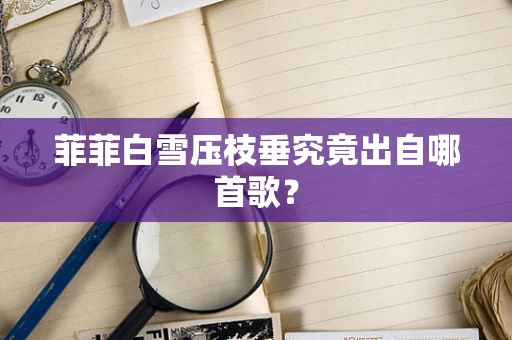 菲菲白雪压枝垂究竟出自哪首歌？