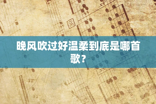 晚风吹过好温柔到底是哪首歌？