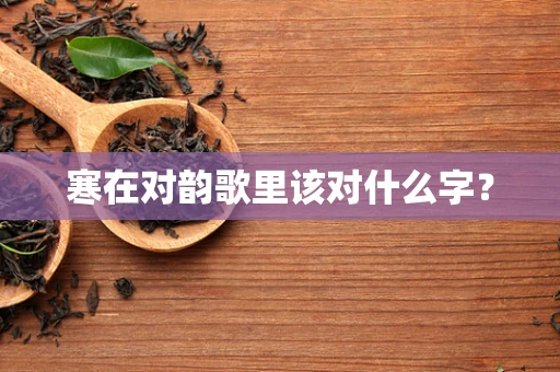 寒在对韵歌里该对什么字？