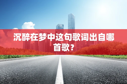沉醉在梦中这句歌词出自哪首歌？