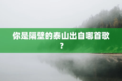 你是隔壁的泰山出自哪首歌？