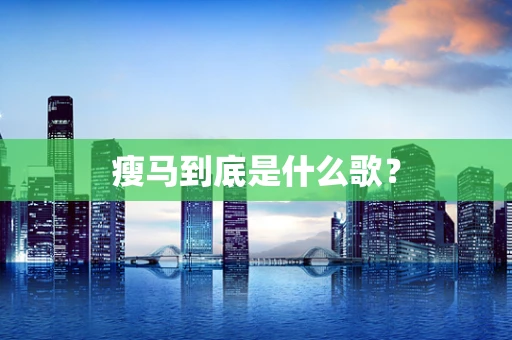 瘦马到底是什么歌？