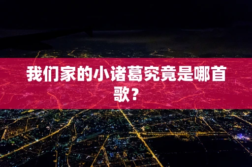 我们家的小诸葛究竟是哪首歌？