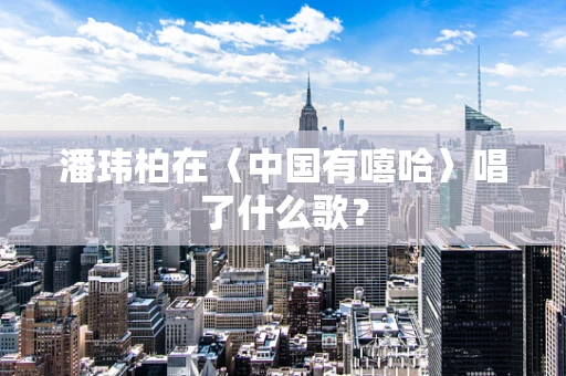 潘玮柏在〈中国有嘻哈〉唱了什么歌？