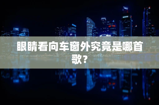 眼睛看向车窗外究竟是哪首歌？