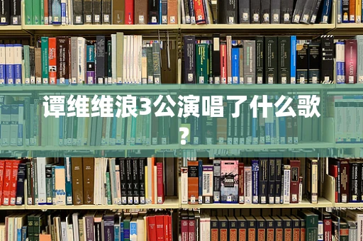 谭维维浪3公演唱了什么歌？