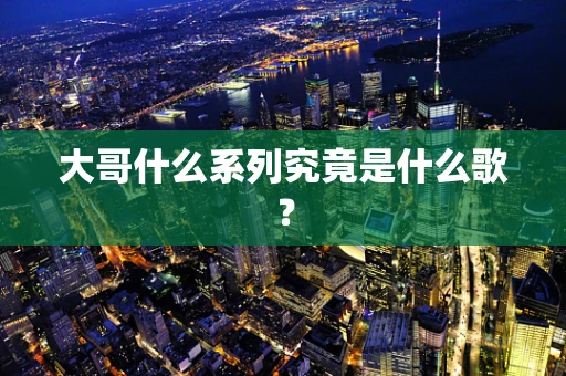 大哥什么系列究竟是什么歌？