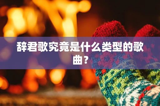 辞君歌究竟是什么类型的歌曲？