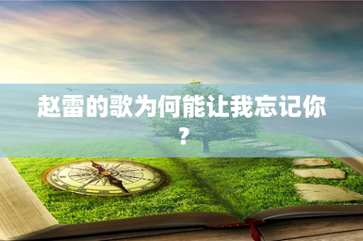 赵雷的歌为何能让我忘记你？