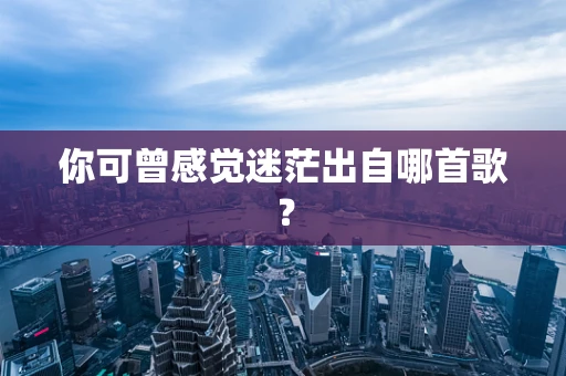 你可曾感觉迷茫出自哪首歌？