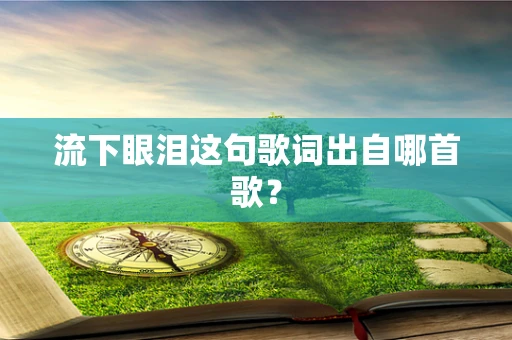 流下眼泪这句歌词出自哪首歌？