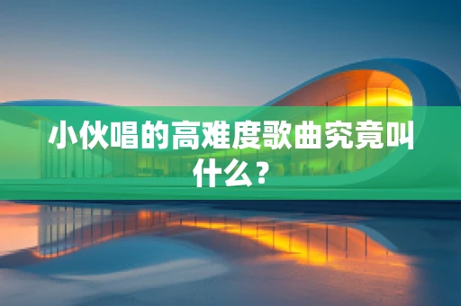 小伙唱的高难度歌曲究竟叫什么？