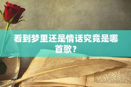 看到梦里还是情话究竟是哪首歌？