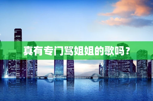 真有专门骂姐姐的歌吗？
