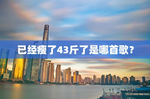 已经瘦了43斤了是哪首歌？
