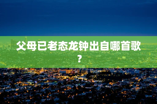 父母已老态龙钟出自哪首歌？