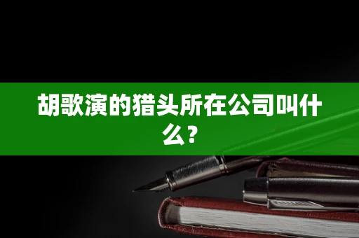 胡歌演的猎头所在公司叫什么？