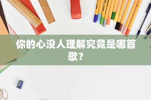 你的心没人理解究竟是哪首歌？