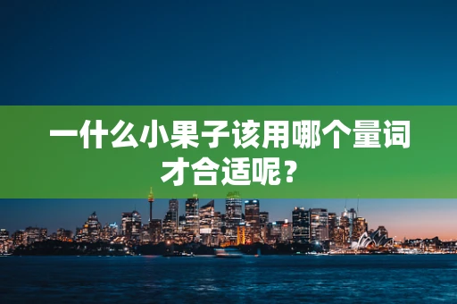 一什么小果子该用哪个量词才合适呢？