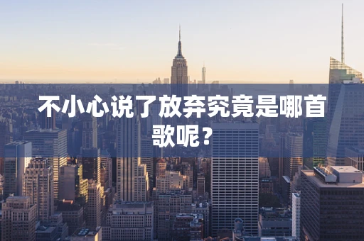 不小心说了放弃究竟是哪首歌呢？