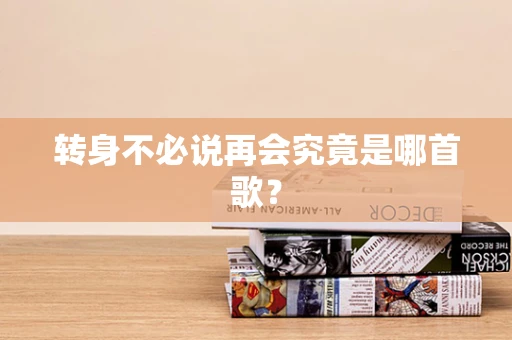 转身不必说再会究竟是哪首歌？