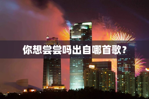 你想尝尝吗出自哪首歌？