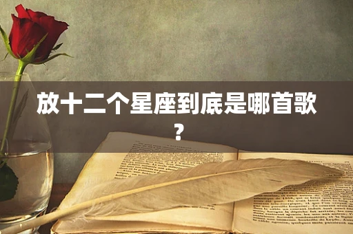 放十二个星座到底是哪首歌？