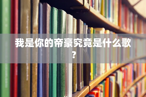 我是你的帝豪究竟是什么歌？